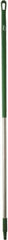 Vikan - 60 x 1-1/4" Stainless Steel Squeegee Handle - European Threaded Connection, Green - Americas Industrial Supply