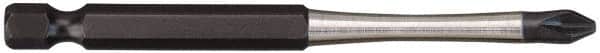 Milwaukee Tool - #2 Phillips Screwdriver Bit - 1/4" Hex Drive, 3-1/2" OAL - Americas Industrial Supply