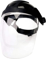 Sellstrom - Nylon Black Ratchet Adjustment, Face Shield & Headgear Set - 12-1/8" Wide x 9" High x 0.06" Thick, Anti-Fog, Clear Window - Americas Industrial Supply