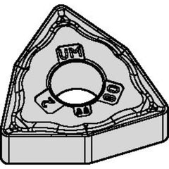 WNMG 431 Double-sided|G WM15CT, 1/64″ Corner Radius, 3/16″ Thick, 1/2″ Inscribed Circle, TiN, Turning Indexable Insert - Americas Industrial Supply