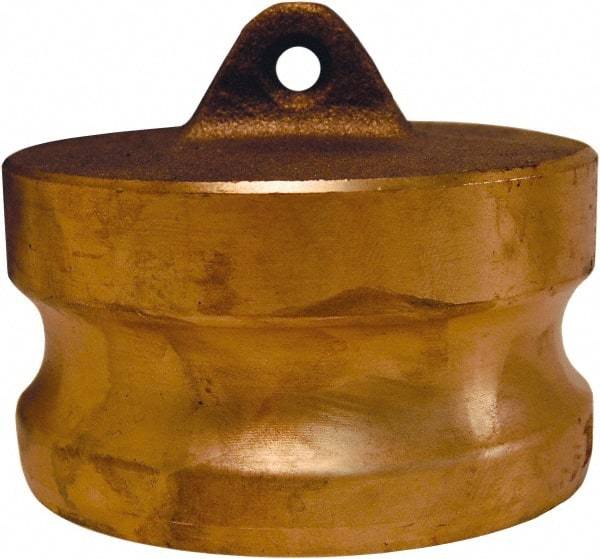 Dixon Valve & Coupling - 4" Brass Cam & Groove Suction & Discharge Hose Dust Plug For Use with Couplers - Part DP, 100 Max psi - Americas Industrial Supply