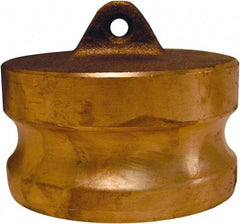 Dixon Valve & Coupling - 4" Brass Cam & Groove Suction & Discharge Hose Dust Plug For Use with Couplers - Part DP, 100 Max psi - Americas Industrial Supply