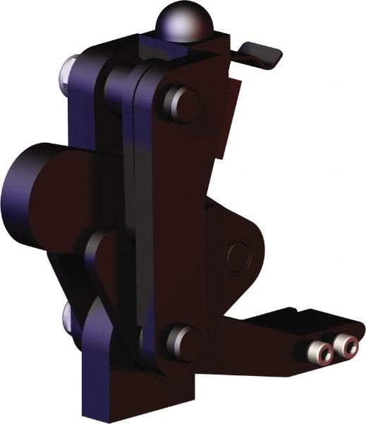 De-Sta-Co - 5,058 Lb Holding Capacity, Vertical Handle, Manual Hold Down Toggle Clamp - 200° Bar Opening, Weldable Base, Oxide Finish, Forged Alloy Steel - Americas Industrial Supply