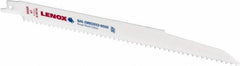Lenox - 9" Long x 3/4" Thick, Bi-Metal Reciprocating Saw Blade - Straight Profile, 6 TPI, Toothed Edge - Americas Industrial Supply