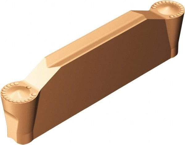 Sandvik Coromant - L2N123x2 RM 8mm Cutting Width Carbide Grooving Insert - 27mm Max Depth of Cut, Neutral, 4mm Corner Radius, TiAlN Finish - Americas Industrial Supply