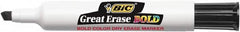 Bic - Bold, Chisel Tip, Black Dry Erase Markers - For Use with Dry Erase Boards - Americas Industrial Supply