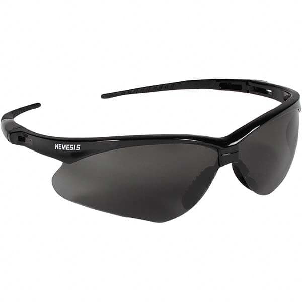 Jackson Safety - Smoke Lenses, Framed Safety Glasses - Anti-Fog, Scratch Resistant, Black Frame, Size Universal, Wrap Around - Americas Industrial Supply