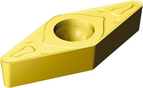 Sandvik Coromant - VBMT333 MR Grade 2025 Carbide Turning Insert - TiCN/Al2O3/TiN Finish, 35° Diamond, 3/8" Inscr Circle, 3/16" Thick, 3/64" Corner Radius - Americas Industrial Supply