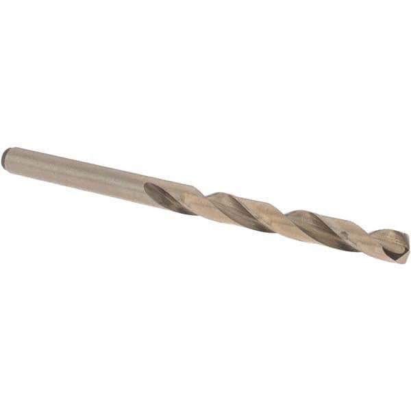 Chicago-Latrobe - 5.5mm 135° Cobalt Jobber Drill - Gold Finish Finish, Right Hand Cut, Spiral Flute, Straight Shank, 93mm OAL, Split Point - Americas Industrial Supply