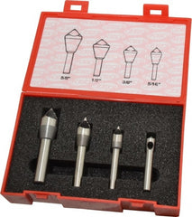 Keo - 4 Piece, 5/16 to 5/8" Head Diam, 60° Included Angle, Single End Countersink Set - Americas Industrial Supply