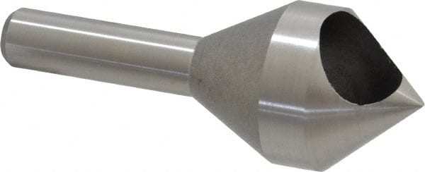 1″ Head Diam, 3/8″ Shank Diam, 0 Flute 82° Cobalt Countersink Bright Finish, 2-5/8″ OAL, Single End, Straight Shank, Right Hand Cut