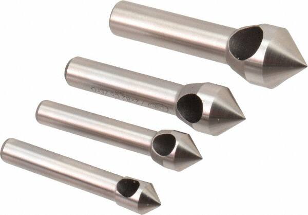 Keo - 4 Piece, 5/16 to 5/8" Head Diam, 82° Included Angle, Single End Countersink Set - Americas Industrial Supply