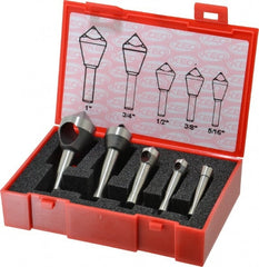 Keo - 5 Piece, 5/16 to 1" Head Diam, 90° Included Angle, Single End Countersink Set - Americas Industrial Supply