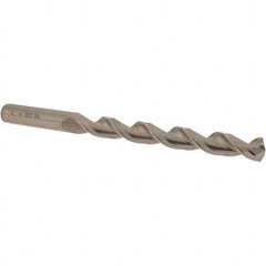 Cleveland - Letter U 135° Cobalt Jobber Drill - Gold Finish Finish, Right Hand Cut, Parabolic Flute, Straight Shank, 5" OAL, Split Point - Americas Industrial Supply