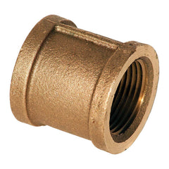 Merit Brass - Brass & Chrome Pipe Fittings Type: Coupling Fitting Size: 3/8 - Americas Industrial Supply