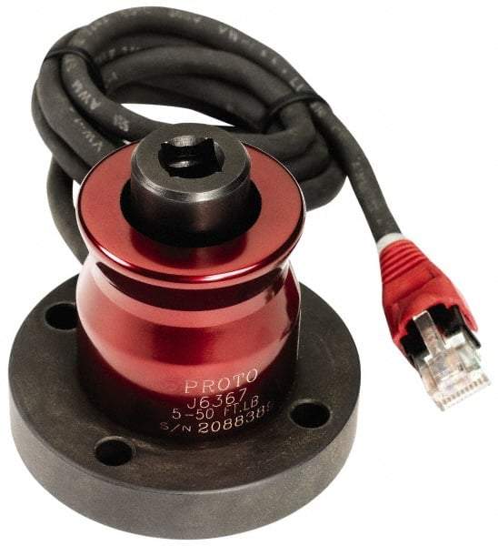 Proto - 2,400 to 24,000 In/Lb Bench Mount Torque Transducer - 1" Drive, 8-1/2" OAL, 0.5% Accuracy - Americas Industrial Supply