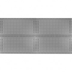 Kennedy - 18" Wide x 36" High Industrial Steel Tool Peg Board System - 4 Panels, 60 Hooks, Steel, Gray - Americas Industrial Supply