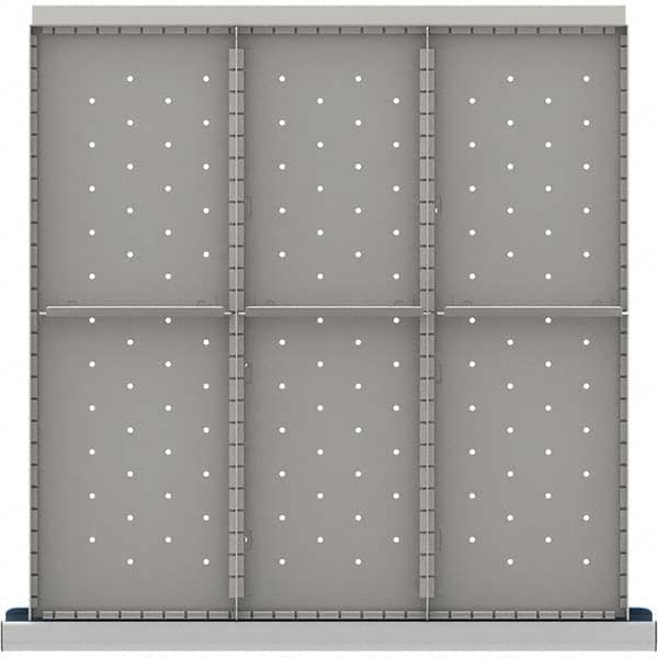 LISTA - 6-Compartment Drawer Divider Layout for 3.15" High Drawers - Americas Industrial Supply