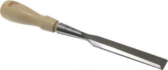 Stanley - 9-17/32" OAL x 3/4" Blade Width Wood Chisel - 3/4" Tip, Hornbeam Wood Handle - Americas Industrial Supply