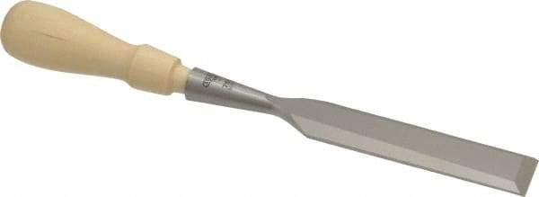 Stanley - 9-31/32" OAL x 1" Blade Width Wood Chisel - 1" Tip, Hornbeam Wood Handle - Americas Industrial Supply