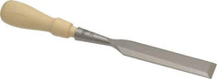 Stanley - 9-31/32" OAL x 1" Blade Width Wood Chisel - 1" Tip, Hornbeam Wood Handle - Americas Industrial Supply