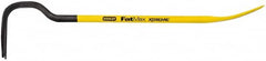 Stanley - 24" OAL Wrecking Bar - 5-21/64" Wide, Spring Steel - Americas Industrial Supply