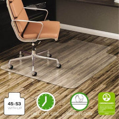 Deflect-o - 53" Long x 45" Wide, Chair Mat - Rectangular, Straight Edge Style - Americas Industrial Supply