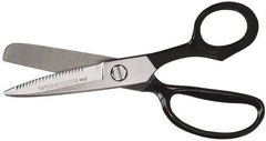 Wiss - 4-3/4" LOC, 8-1/2" OAL Nickel Plated Leather and Belt Shears - Americas Industrial Supply