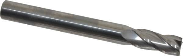 Niagara Cutter - 7/16", 1" LOC, 7/16" Shank Diam, 4" OAL, 4 Flute, Solid Carbide Square End Mill - Single End, Uncoated, Spiral Flute, 30° Helix, Centercutting, Right Hand Cut, Right Hand Flute, Series C430 - Americas Industrial Supply