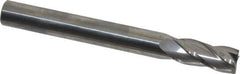 Niagara Cutter - 7/16", 1" LOC, 7/16" Shank Diam, 4" OAL, 4 Flute, Solid Carbide Square End Mill - Single End, Uncoated, Spiral Flute, 30° Helix, Centercutting, Right Hand Cut, Right Hand Flute, Series C430 - Americas Industrial Supply