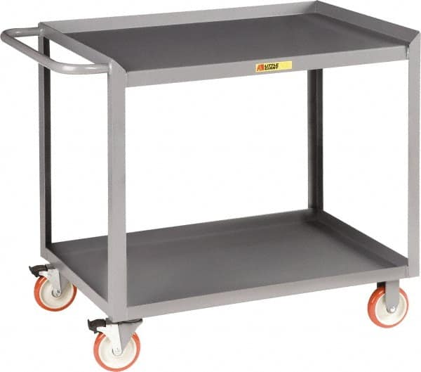 Little Giant - 1,200 Lb Capacity, 2 Shelf Mobile Workbench - 36" Wide x 24" Deep x 35-1/2" High, Steel - Americas Industrial Supply