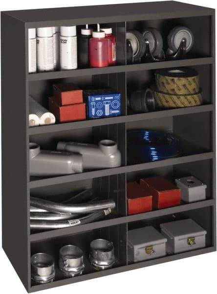 Durham - 10 Bin, Small Parts Storage Bin - 12" Deep x 33-7/8" Wide x 42" High - Americas Industrial Supply