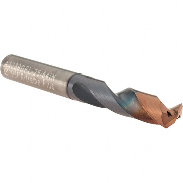 Walter-Titex - 25/64" 140° Spiral Flute Solid Carbide Screw Machine Drill Bit - Americas Industrial Supply