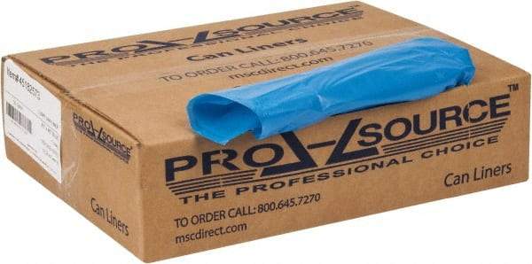 PRO-SOURCE - 1 mil Thick, Heavy-Duty Trash Bags - 40" Wide x 46" High, Clear Blue - Americas Industrial Supply