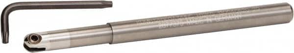 Kennametal - 8mm Cut Diam, 4mm Max Depth of Cut, 8mm Shank Diam, 100mm OAL, Indexable Ball Nose End Mill - 25mm Head Length, Straight Shank, KDMB Toolholder, KDM 08.. Insert - Americas Industrial Supply