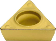 Sumitomo - TPMT331 ENF Grade AC830P Carbide Turning Insert - Al2O3 Finish, 60° Triangle, 3/8" Inscr Circle, 3/16" Thick, 1/64" Corner Radius - Americas Industrial Supply