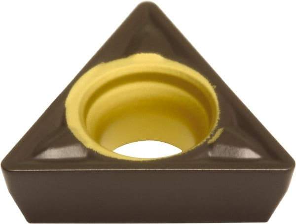 Sumitomo - TPMT222 EMU Grade AC420K Carbide Turning Insert - Proprietary Finish, 60° Triangle, 1/4" Inscr Circle, 1/8" Thick, 1/32" Corner Radius - Americas Industrial Supply