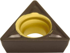 Sumitomo - TPMT222 EMU Grade AC420K Carbide Turning Insert - Proprietary Finish, 60° Triangle, 1/4" Inscr Circle, 1/8" Thick, 1/32" Corner Radius - Americas Industrial Supply