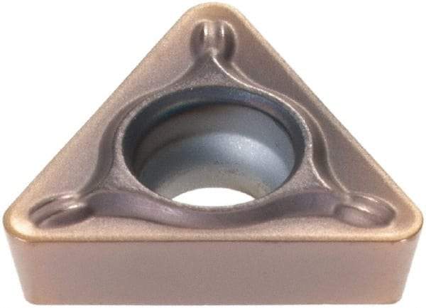 Sumitomo - TPMT21.52 ESU Grade AC510U Carbide Turning Insert - TiAlN/AlCrN Finish, 60° Triangle, 1/4" Inscr Circle, 3/32" Thick, 1/32" Corner Radius - Americas Industrial Supply