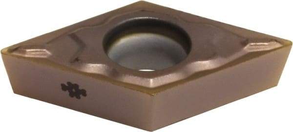 Sumitomo - DCMT32.51 ELU Grade AC530U Carbide Turning Insert - TiAlN/AlCrN Finish, 55° Diamond, 3/8" Inscr Circle, 5/32" Thick, 1/64" Corner Radius - Americas Industrial Supply