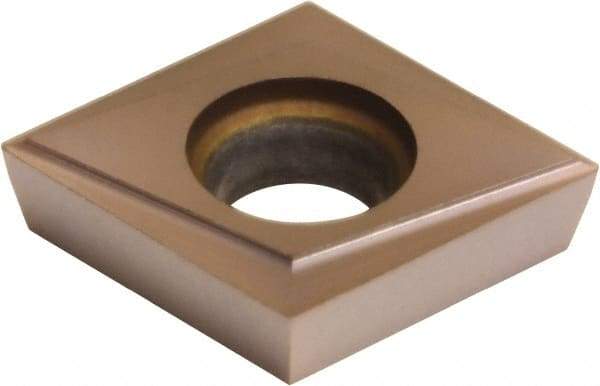 Sumitomo - CPGT321 Grade T3000Z Cermet Turning Insert - TiN/AlN Finish, 80° Diamond, 3/8" Inscr Circle, 1/8" Thick, 1/64" Corner Radius - Americas Industrial Supply