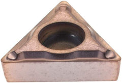 Sumitomo - TCMT21.51 EFP Grade T2000Z Cermet Turning Insert - TiN/AlN Finish, 60° Triangle, 1/4" Inscr Circle, 3/32" Thick, 1/64" Corner Radius - Americas Industrial Supply