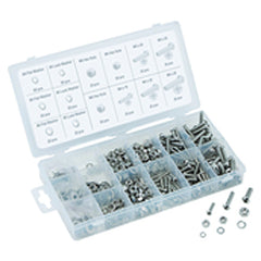 475 Pieces Metric Nut & Bolt Assortment - Machine screws, lock washers, flat washers and hex nut - Americas Industrial Supply