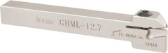 Iscar - GHM, External, Left Hand, 0.189" Max Depth of Cut, 0.157" Max Groove Width, Indexable Grooving Tool Holder - GI.., GPV, TIP Insert Compatibility, 1/2" Shank Height, 1/2" Shank Width, 4-1/2" OAL - Americas Industrial Supply