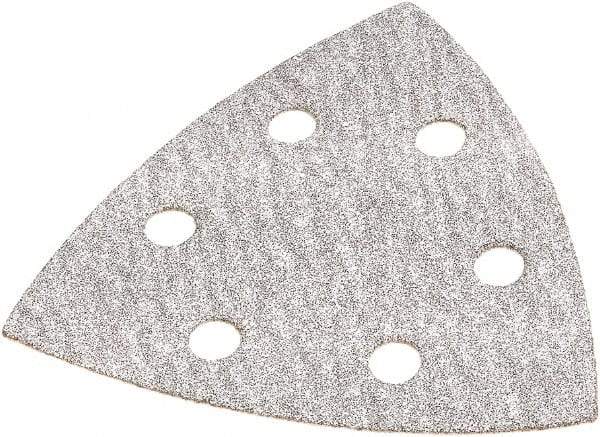 DeWALT - 80 Grit, Aluminum Oxide TriangleSanding Sheet - 3-1/2" Long x 3-3/4" Wide, Medium Grade, Weighted Cloth Backing - Americas Industrial Supply
