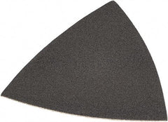DeWALT - 220 Grit, Aluminum Oxide TriangleSanding Sheet - 3-1/2" Long x 3-3/4" Wide, Very Fine Grade, Weighted Cloth Backing - Americas Industrial Supply