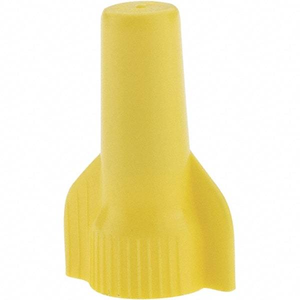 Gardner Bender - 2, 22 to 3, 12 AWG, 1,000 Volt (Lighting) & 600 Volt (Building Wire), Corrosion Resistant & Flame Retardant, Wing Twist on Wire Connector - Yellow, 221°F - Americas Industrial Supply