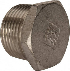 Value Collection - 1" Grade 304 Stainless Steel Pipe Hex Head Plug - MNPT End Connections, 150 psi - Americas Industrial Supply
