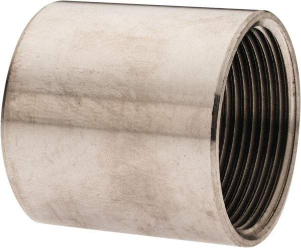 Value Collection - 1-1/2" Grade 304 Stainless Steel Pipe Coupling - FNPT x FNPT End Connections, 150 psi - Americas Industrial Supply