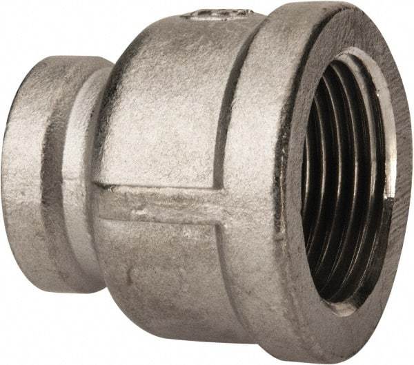 Value Collection - 1 x 1/2" Grade 304 Stainless Steel Pipe Reducer Coupling - FNPT x FNPT End Connections, 150 psi - Americas Industrial Supply